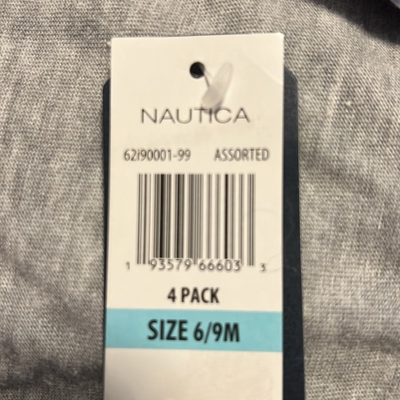 6-9 month boys Nautica bodysuit 4 pack - Picture 6 of 6